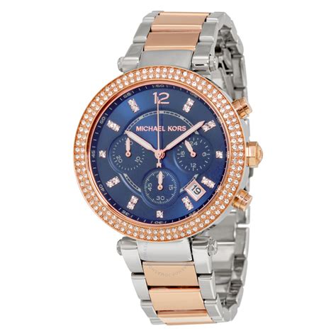 michael kors watch parker blue